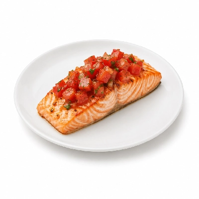 Coco's Bakery Restaurant Bistro Salmon with Fresh Tomato Relish Fit & Lively