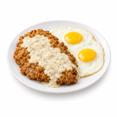 Coco's Bakery Restaurant Breakfast Angus Chicken Fried Steak & Eggs