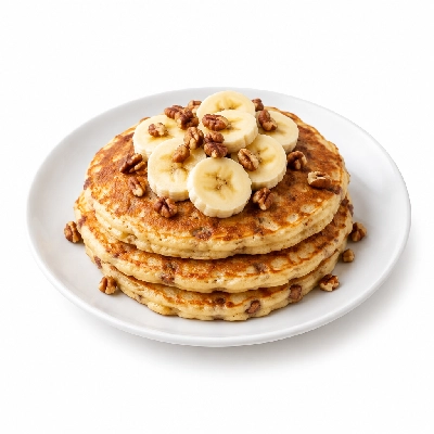 Coco's Bakery Restaurant Breakfast Banana Pecan Pancakes Deluxe