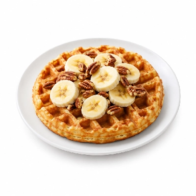 Coco's Bakery Restaurant Breakfast Banana Pecan Waffle a La Carte