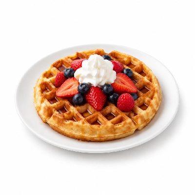 Coco's Bakery Restaurant Breakfast Belgian Waffle Deluxe