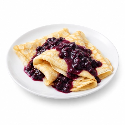 Coco's Bakery Restaurant Breakfast Blueberry Crepes Combo