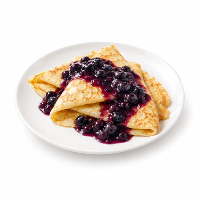 Coco's Bakery Restaurant Breakfast Blueberry Crepes Deluxe