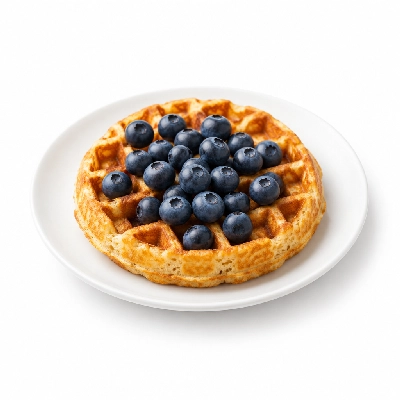 Coco's Bakery Restaurant Breakfast Blueberry Waffle Deluxe