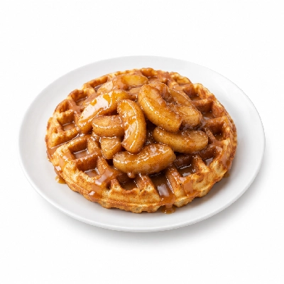 Coco's Bakery Restaurant Breakfast Cinnamon Apple & Caramel Waffle a La Carte