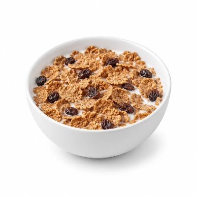 Coco's Bakery Restaurant Breakfast Kellogg's Raisin Bran & Milk