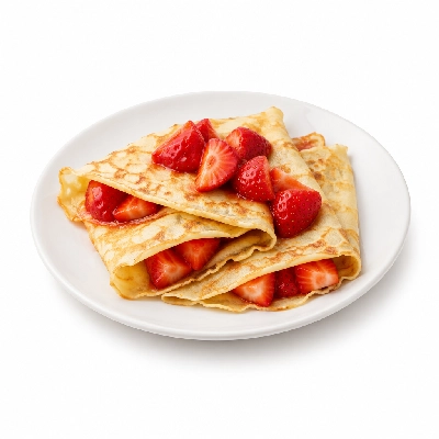 Coco's Bakery Restaurant Breakfast Strawberry Crepes Deluxe