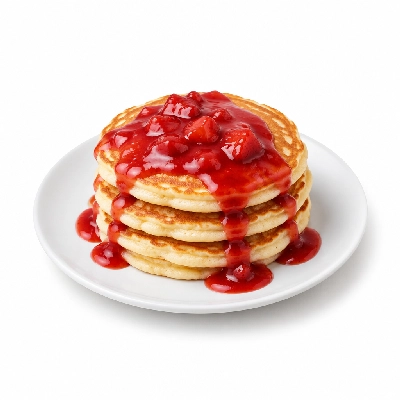 Coco's Bakery Restaurant Breakfast Strawberry Pancakes Combo