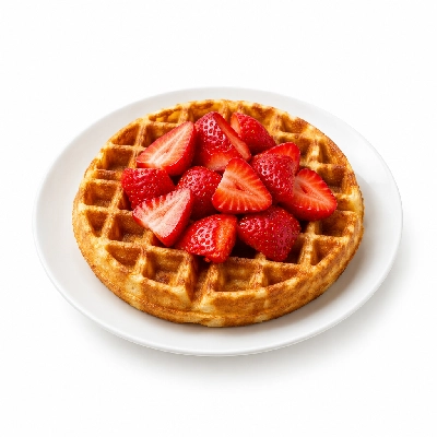 Coco's Bakery Restaurant Breakfast Strawberry Waffle Deluxe
