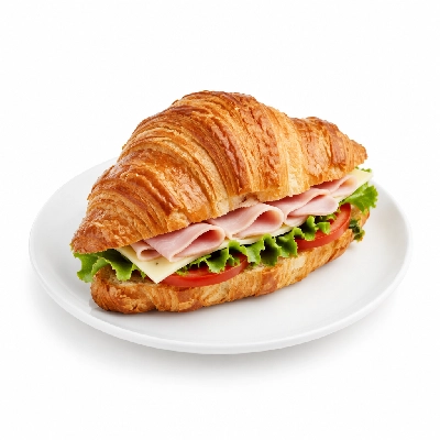 Coco's Bakery Restaurant Breakfast Stuffed Croissant Sandwich
