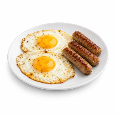 Coco's Bakery Restaurant Breakfast Turkey Sausage & Eggs
