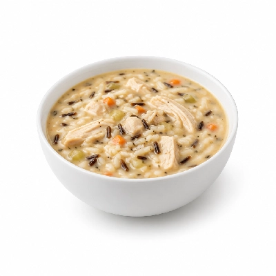 Coco's Bakery Restaurant Chicken & Wild Rice Crock of Soup