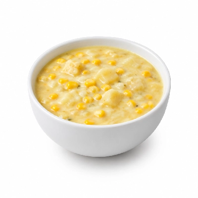 Coco's Bakery Restaurant Kids Menu Corn Chowder Soup & Crackers