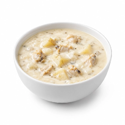 Coco's Bakery Restaurant New England Clam Chowder Bowl of Soup