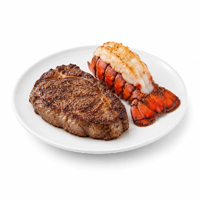 Coco's Bakery Restaurant Seasonal Favorites Natural Angus Steak & Lobster Tail
