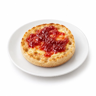 Coco's Bakery Restaurant Seasonal Favorites Side Items English Muffin with Butter Blend and Jam