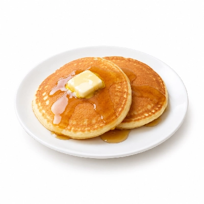Coco's Bakery Restaurant Seasonal Favorites Side Items Pancakes (2) with Butter Blend and Syrup
