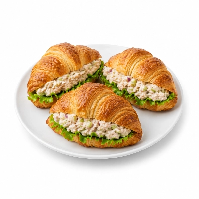 Coco's Bakery Restaurant Tuna Salad Croissant Sandwich Trio