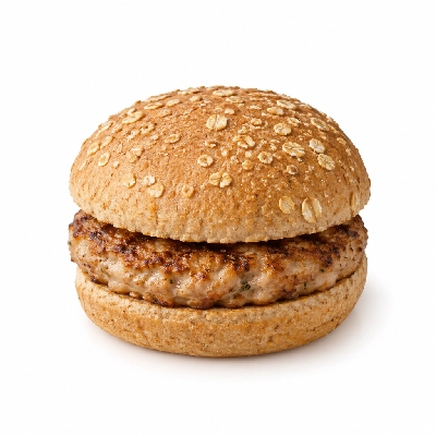 Coco's Bakery Restaurant Turkey Burger Wheat Oat Bun