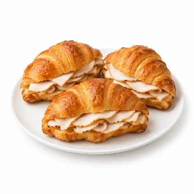 Coco's Bakery Restaurant Turkey Croissant Sandwich Trio