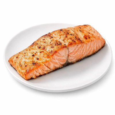 Coho salmon wild cooked dry heat