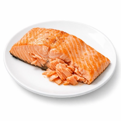 Coho salmon wild cooked moist heat
