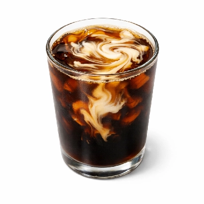 Cold brew coffee with cream