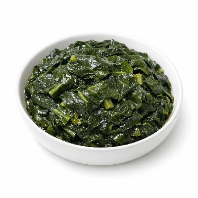 Collard greens boiled without salt