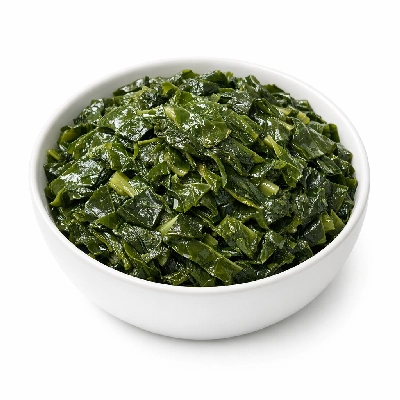 Collards boiled with salt