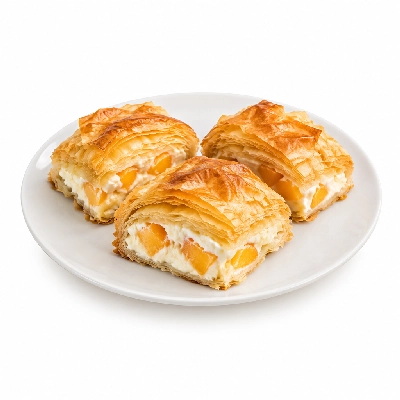Compliments Desserts Peaches and Cream Phyllo Pastries