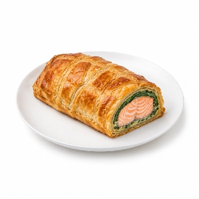 Compliments Entrees Salmon Wellington with Dill and White Wine