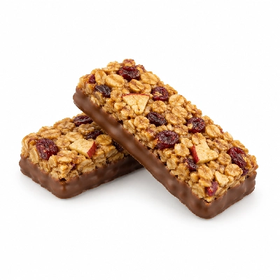 Compliments Granola Bars Cranberry & Apple Semi Dipped in Real Milk Chocolate