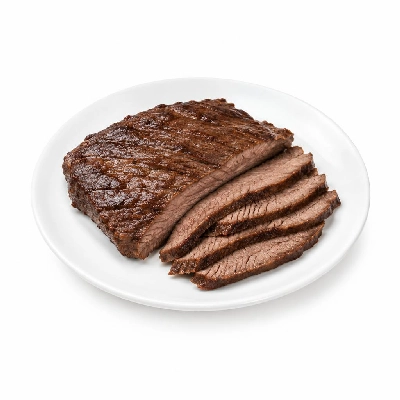 Cooked Beef Flank, Choice, Broiled, Separable Lean Only, Trimmed to 0 Inch Fat