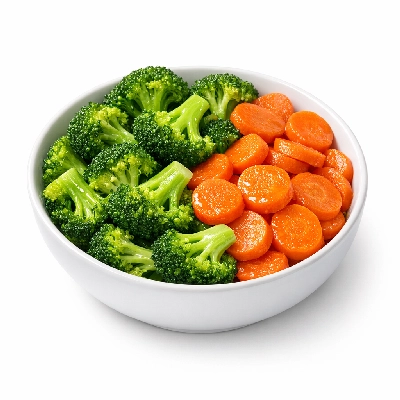 Cooked Broccoli and Carrots