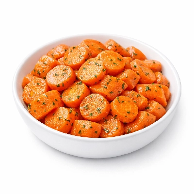 Cooked carrots with dill