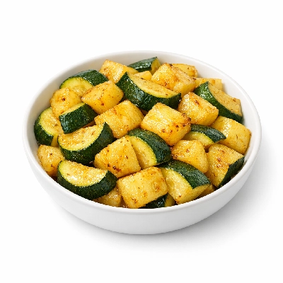 Cooked Zucchini and Pineapple
