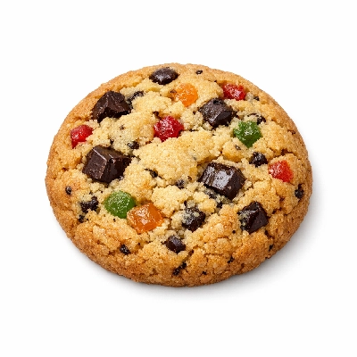Cookie with Chocolate and Fruit Pieces