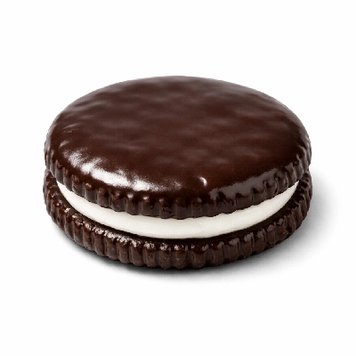 Cookies chocolate sandwich with creme filling regular chocolate-coated