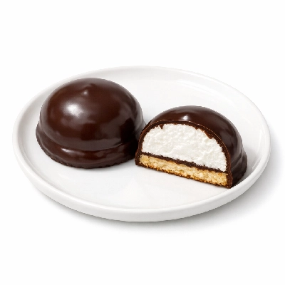 Cookies marshmallow chocolate-coated includes pies