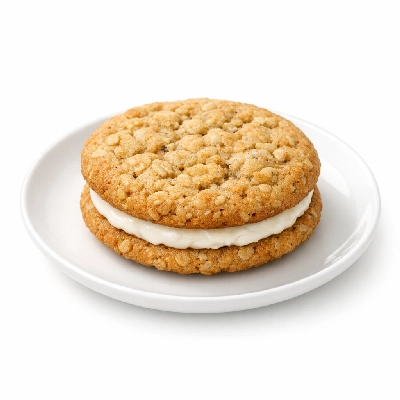 Cookies oatmeal sandwich with creme filling