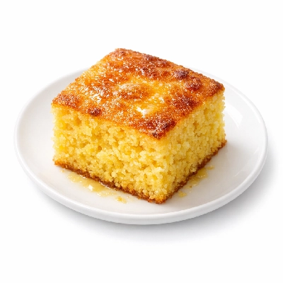 Corn cake with butter