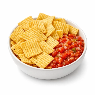 Corn chips with salsa