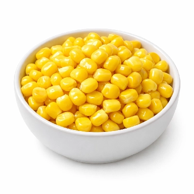 Corn sweet yellow canned drained solids rinsed with tap water