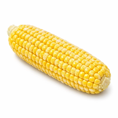 Corn sweet yellow frozen kernels on cob unprepared