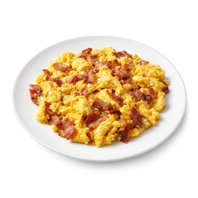 Corner Bakery Cafe Breakfast Entrees All American Scrambler (with Bacon) Whole Eggs