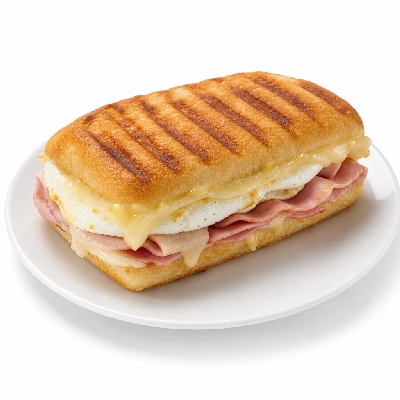 Corner Bakery Cafe Breakfast Sandwiches Ham & Swiss Panini Egg Whites