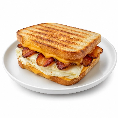 Corner Bakery Cafe Breakfast Sandwiches Smoked Bacon & Cheddar Panini Egg Whites