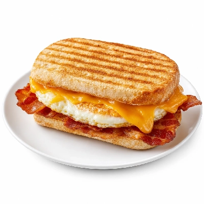 Corner Bakery Cafe Breakfast Sandwiches Smoked Bacon & Cheddar Panini Whole Eggs