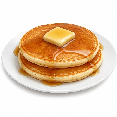 Corner Bakery Cafe Breakfast Sides Pancakes (2 Stack with Butter & Syrup)