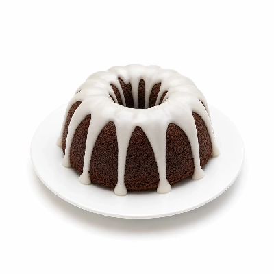 Corner Bakery Cafe Chocolate Baby Bundt Cake with White Icing